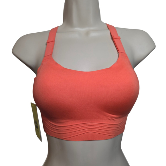 All In Motion High Support Sports Bra Coral Orange XS Adjustable Straps NWT - Picture 1 of 5